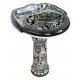 Mexican Talavera Pedestal Sink Roman Acapulco Negro